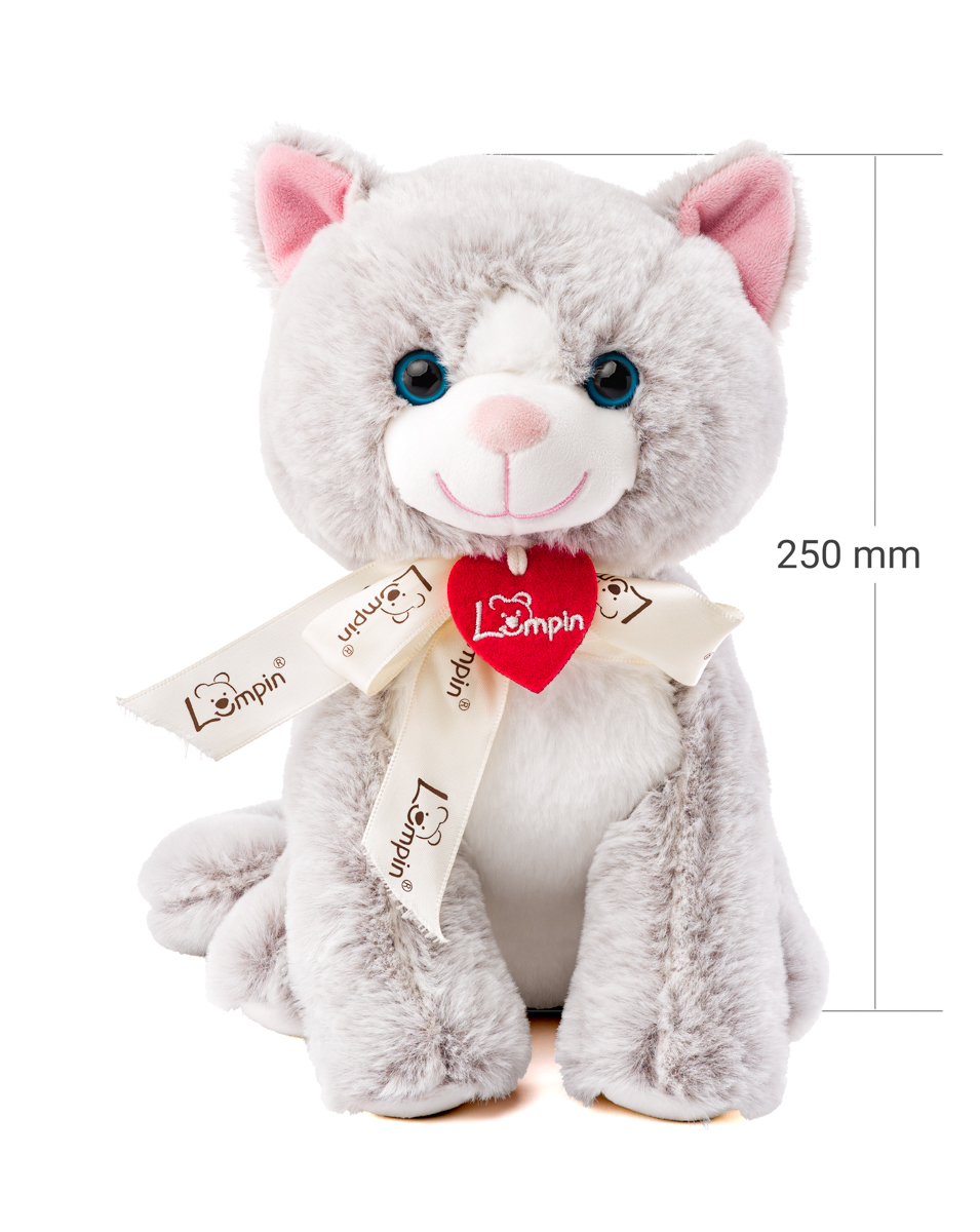 Kočka Jacqueline světle šedá, 25cm