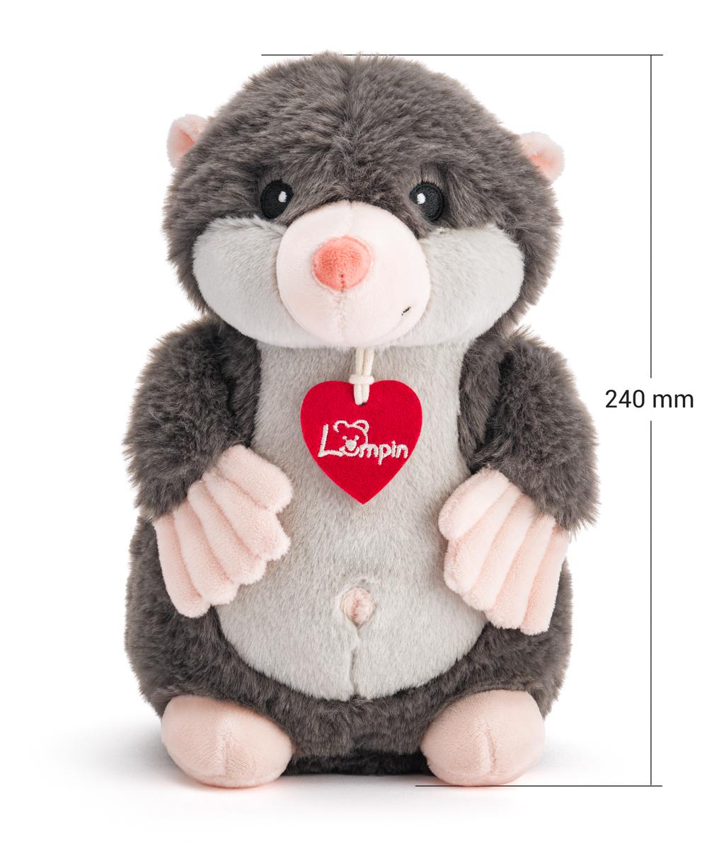 Krtek Pecin, šedý, 25cm