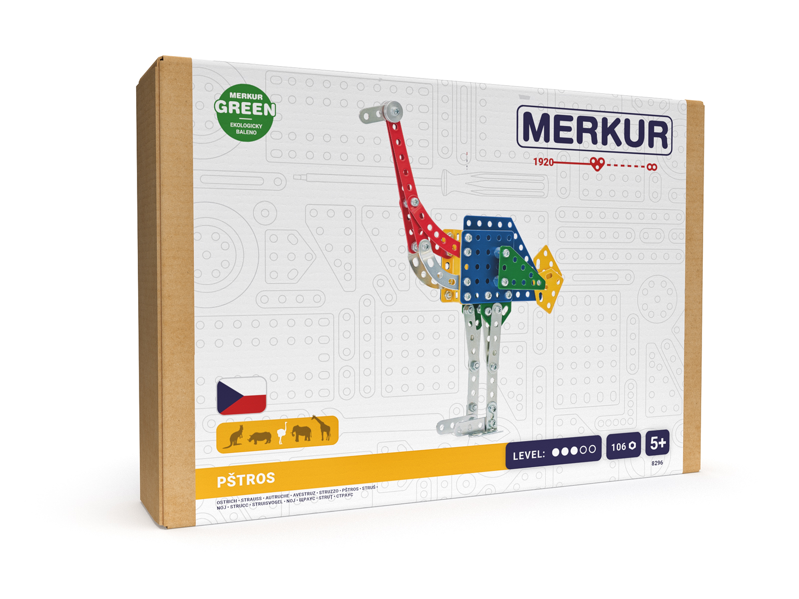 Merkur ZOO Pštros, 106 dílků