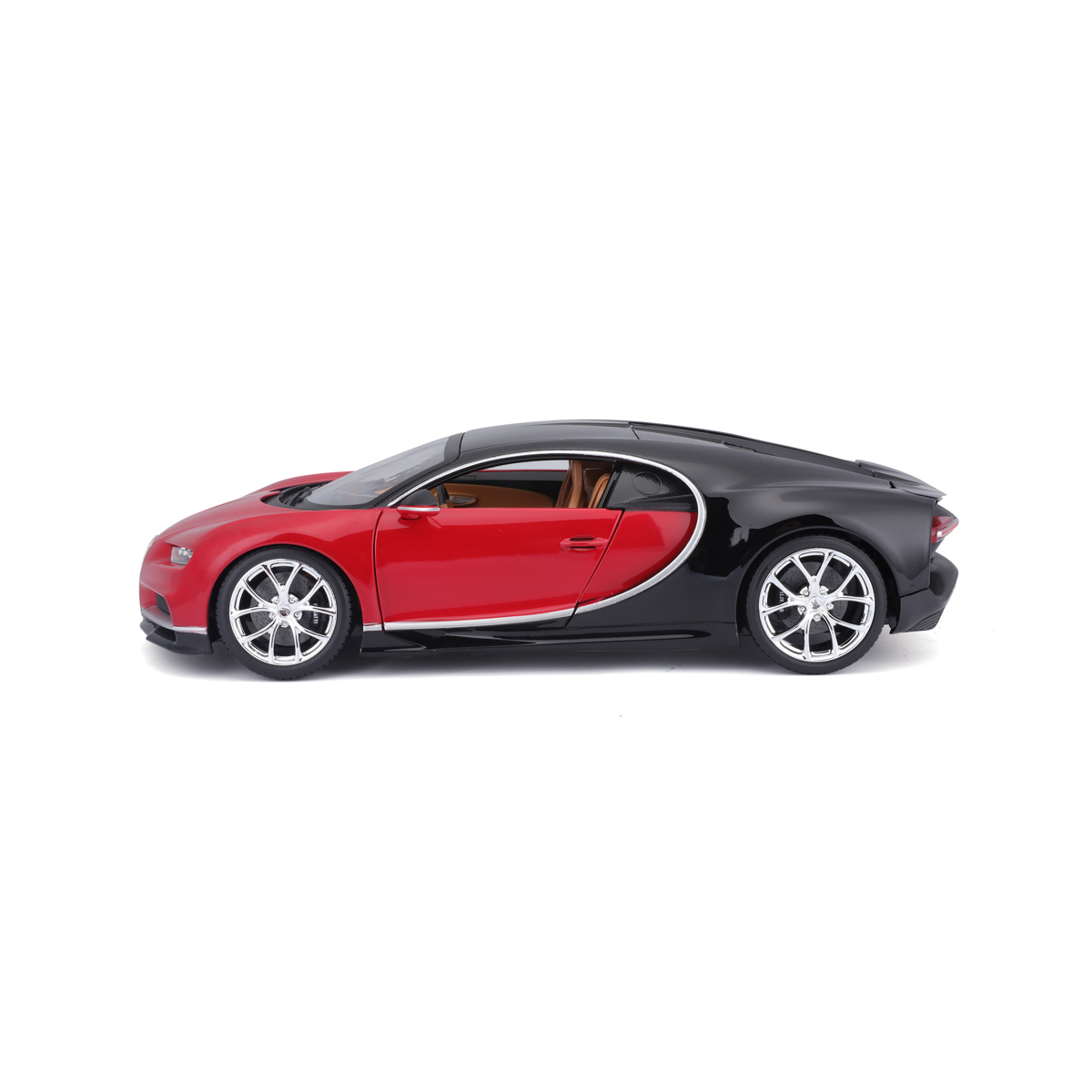 Bburago - Auta HOBBY, Bugatti Chiron, červeno-černá, 1:18