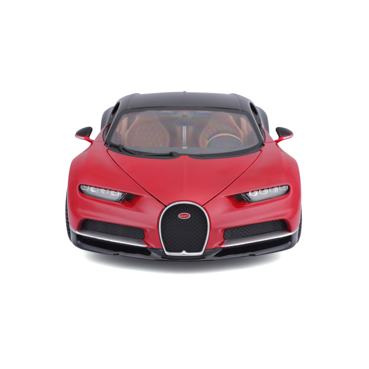 Bburago - Auta HOBBY, Bugatti Chiron, červeno-černá, 1:18