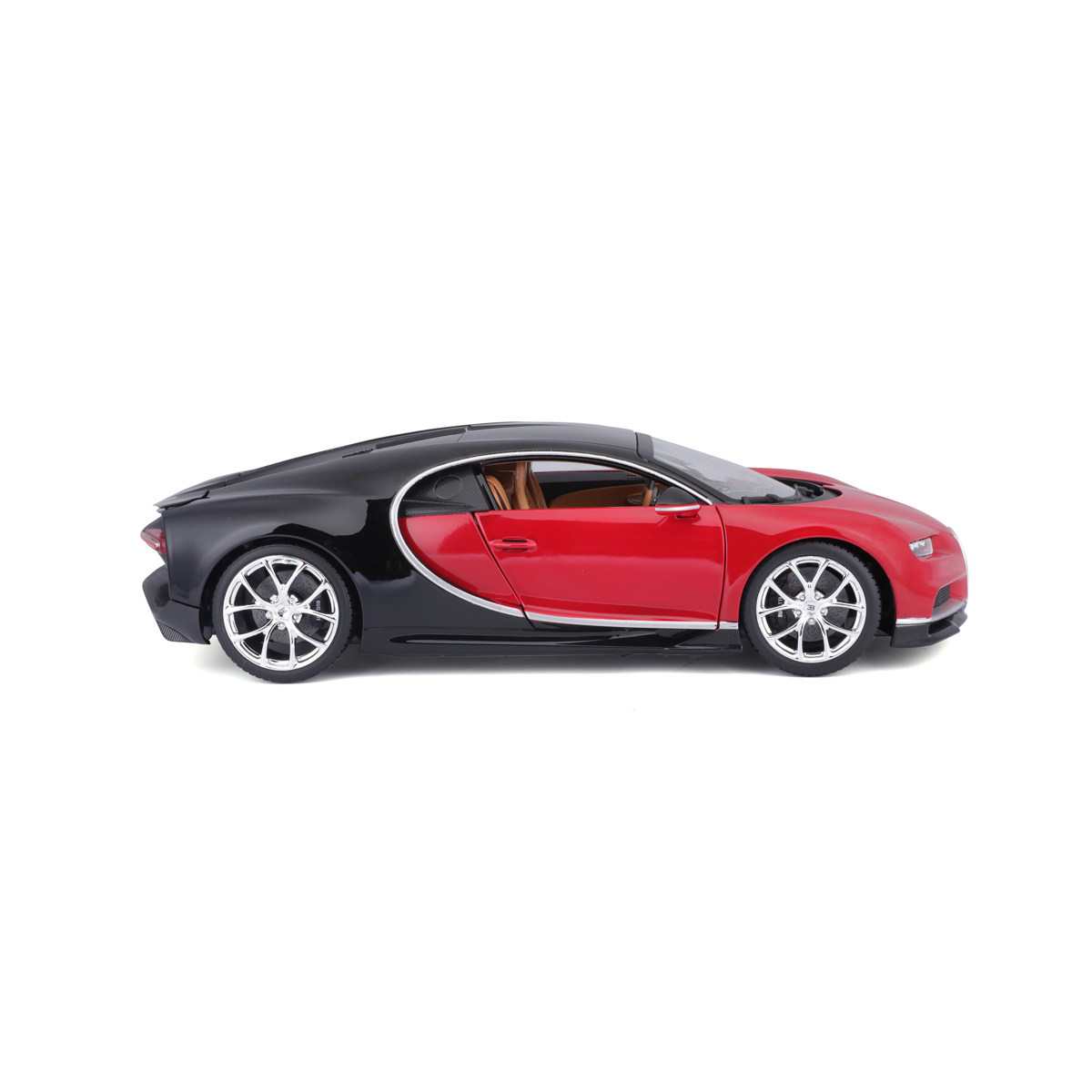 Bburago - Auta HOBBY, Bugatti Chiron, červeno-černá, 1:18