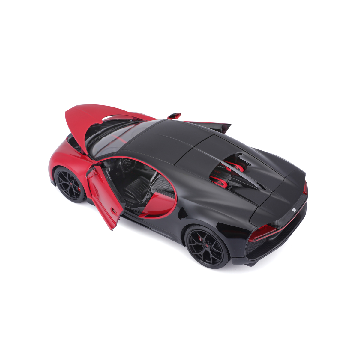 Bburago - Auta HOBBY, Bugatti Chiron Sport, červeno-černá, 1:18