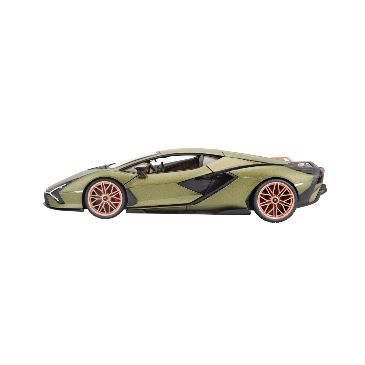 Bburago - Auta HOBBY, Lamborghini Sián FKP 37, matná zelená metalíza, 1:18