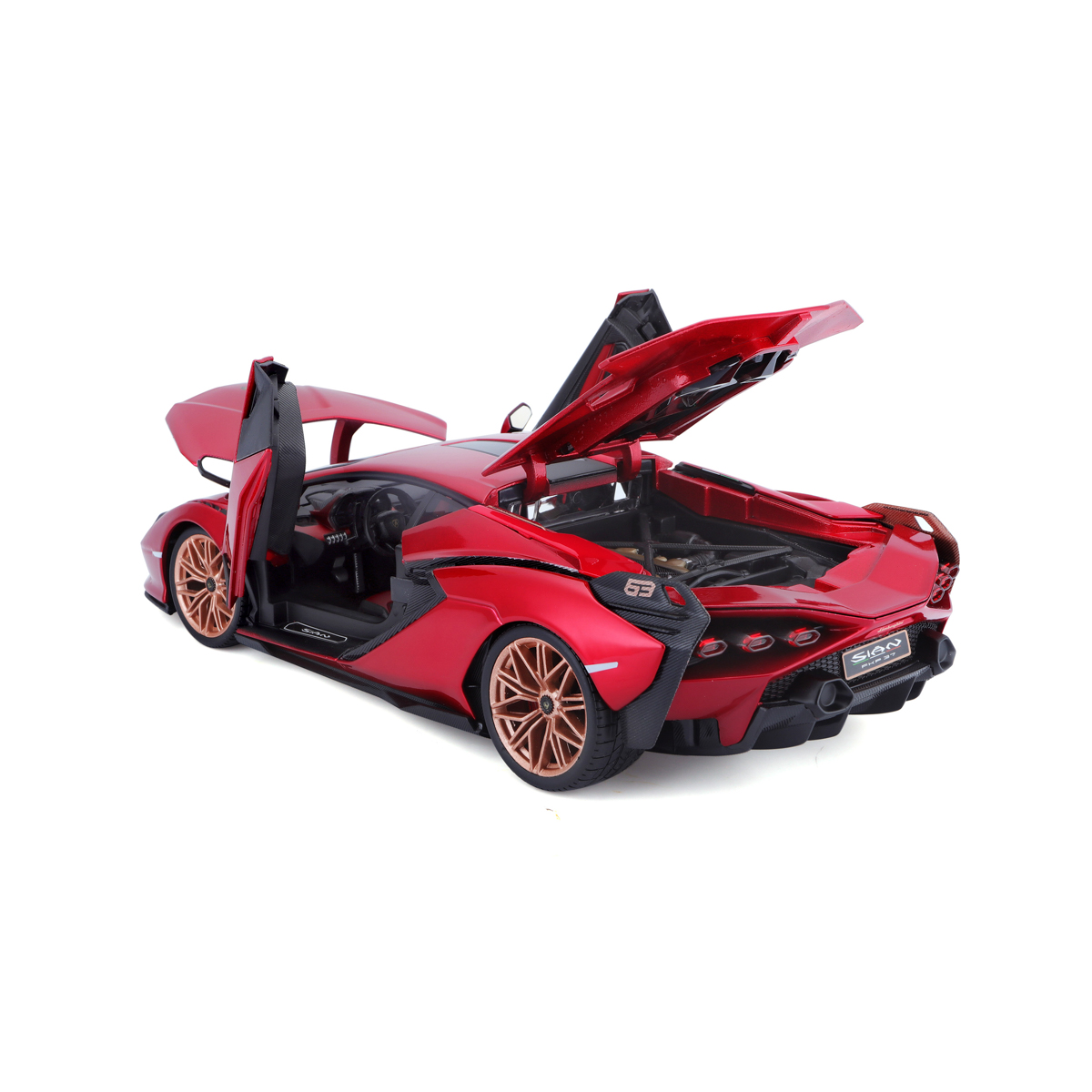 Bburago - Auta HOBBY, Lamborghini Sián FKP 37, červená, 1:18