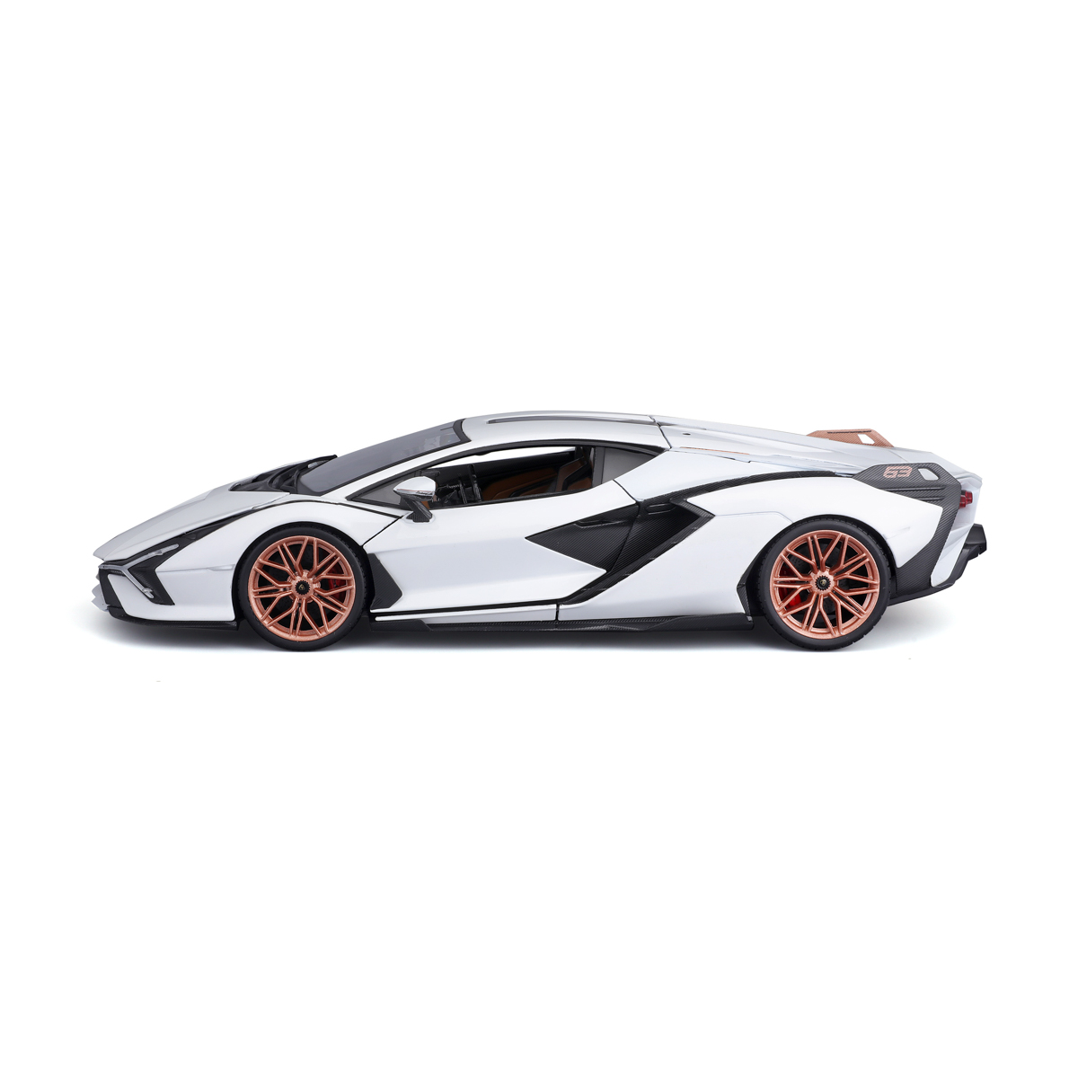 Bburago - Auta HOBBY, Lamborghini Sián FKP 37, bílá, 1:18