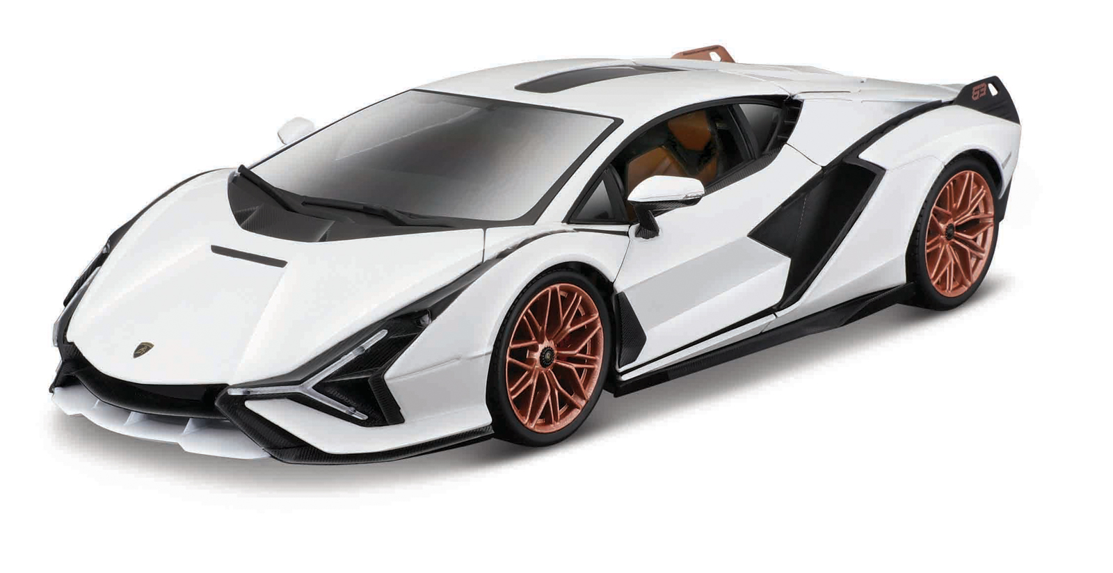 Bburago - Auta HOBBY, Lamborghini Sián FKP 37, bílá, 1:18
