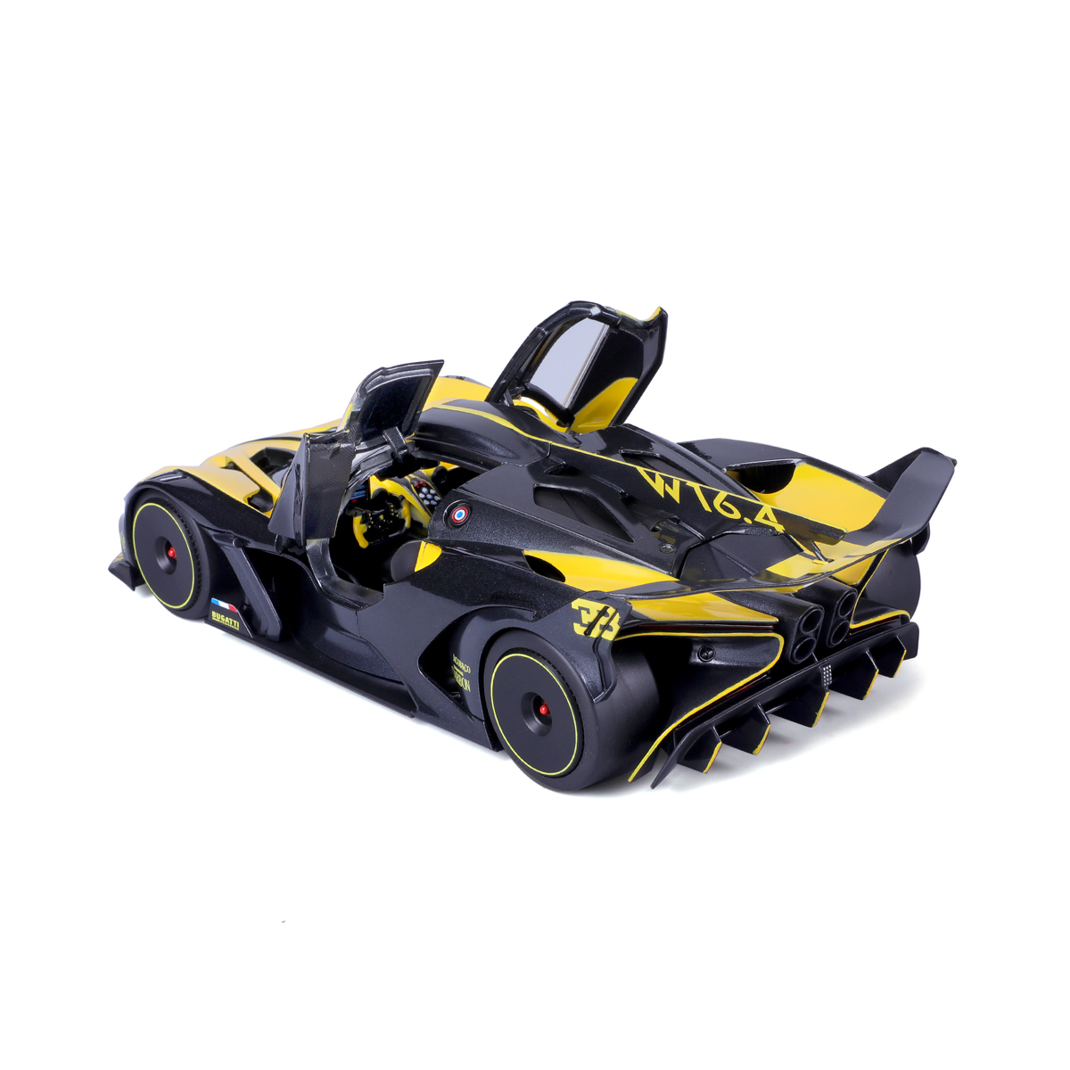 Bburago - Auta HOBBY, Bugatti Bolide, žluto-černá, 1:18