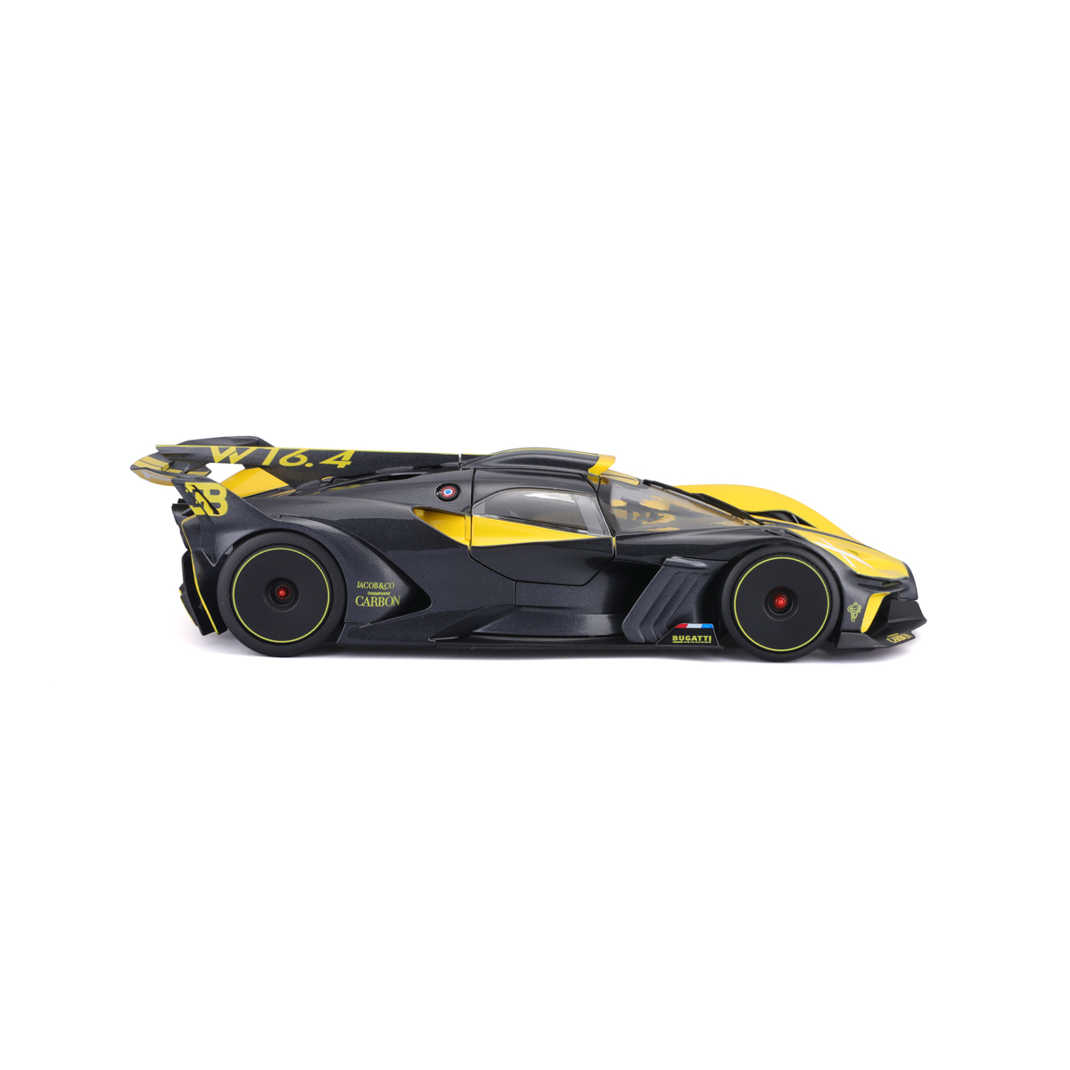 Bburago - Auta HOBBY, Bugatti Bolide, žluto-černá, 1:18