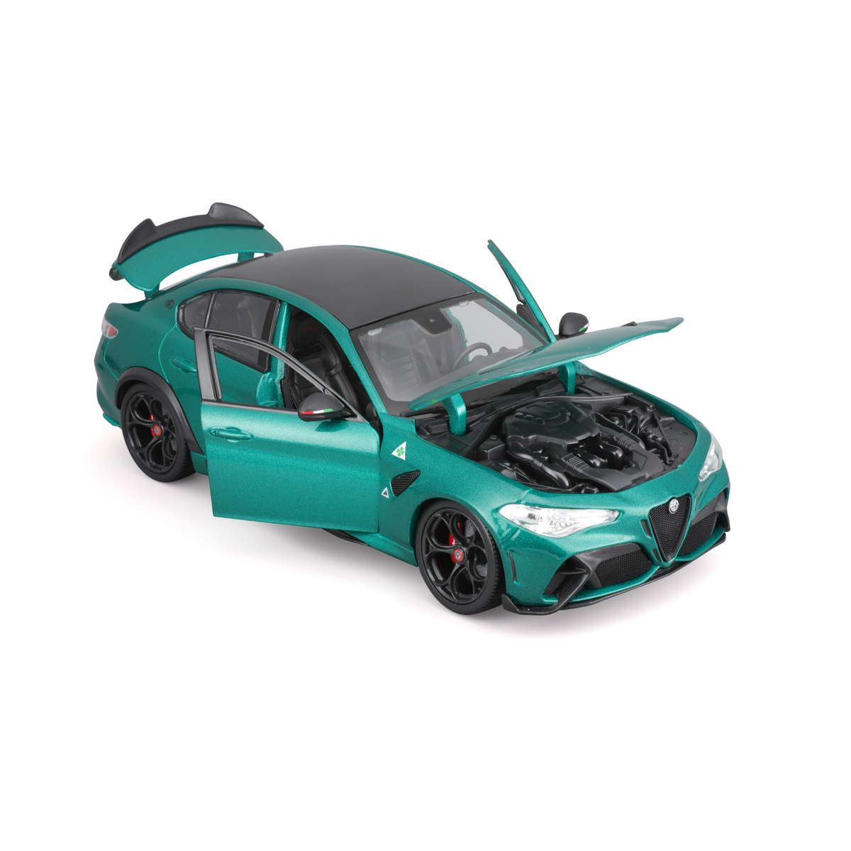 Bburago - Auta HOBBY, Alfa Romeo Giulia GTA, zelená metalíza, 1:18