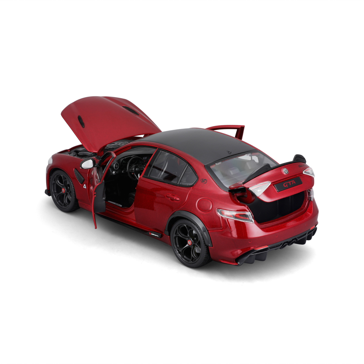 Bburago - Auta HOBBY, Alfa Romeo Giulia GTA, červená metalíza, 1:18