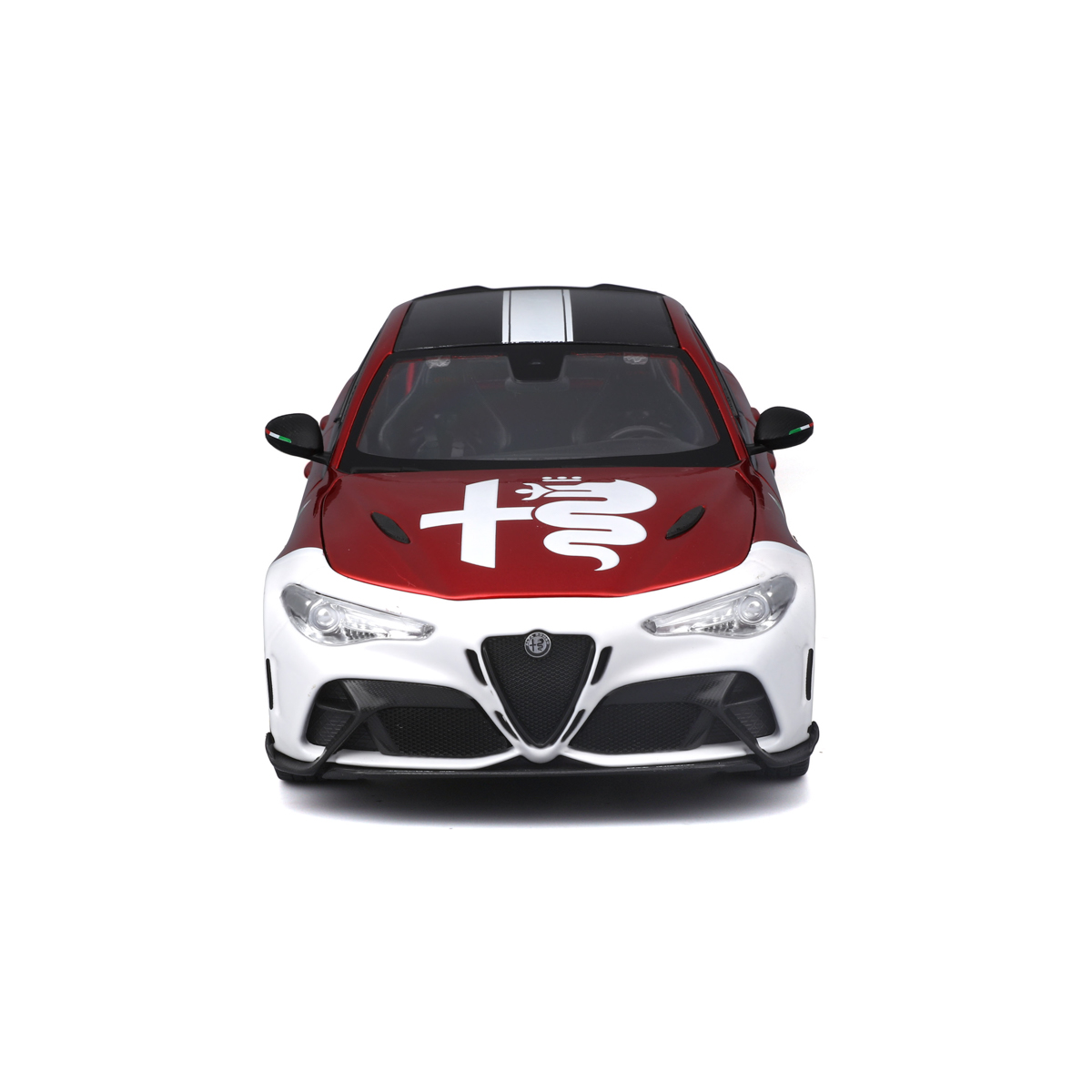 Bburago - Auta HOBBY, Alfa Romeo Giulia GTAm, červeno-bílá metalíza, 1:18