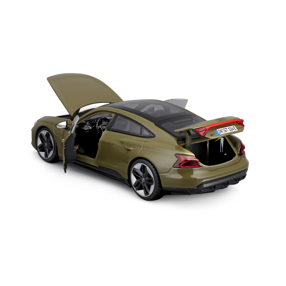 Bburago - Auta HOBBY, 2022 Audi RS e-tron GT, army zelená, 1:18