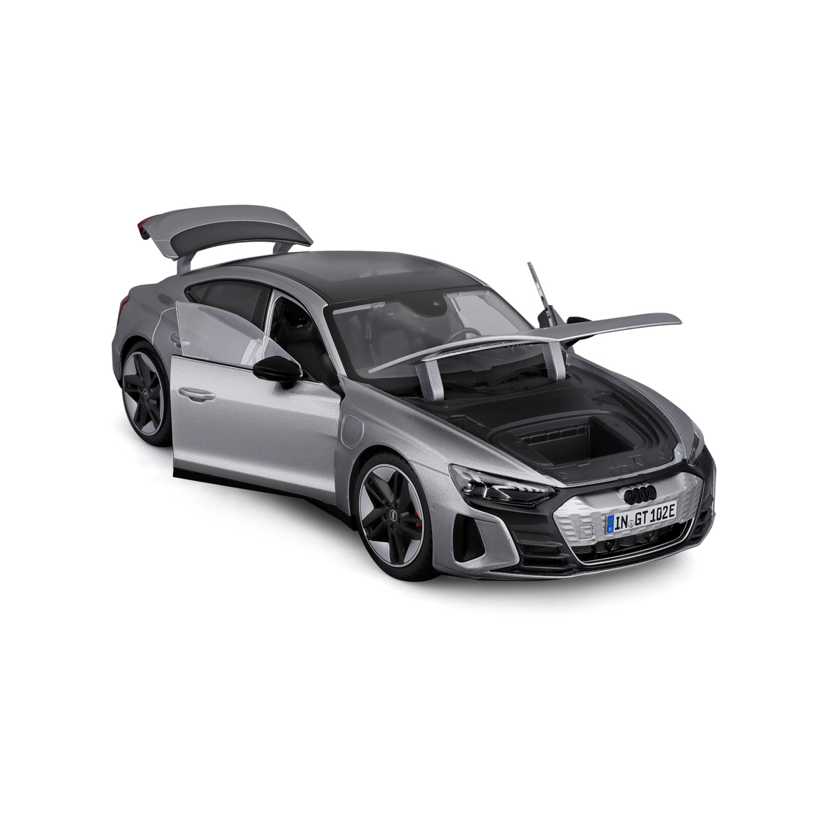 Bburago - Auta HOBBY, 2022 Audi RS e-tron GT, stříbrná, 1:18
