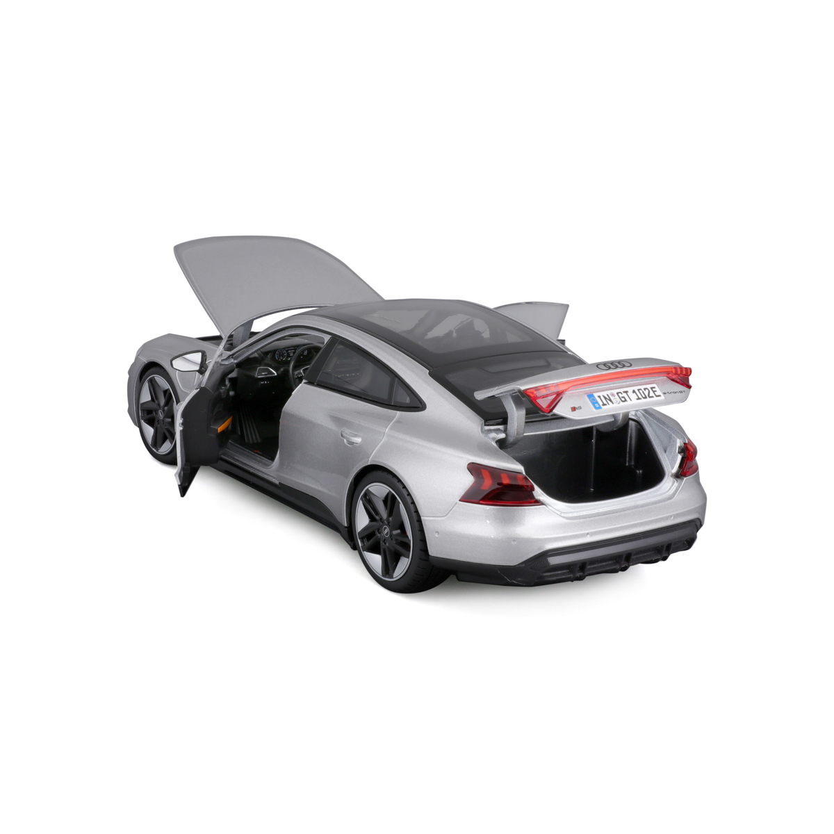 Bburago - Auta HOBBY, 2022 Audi RS e-tron GT, stříbrná, 1:18