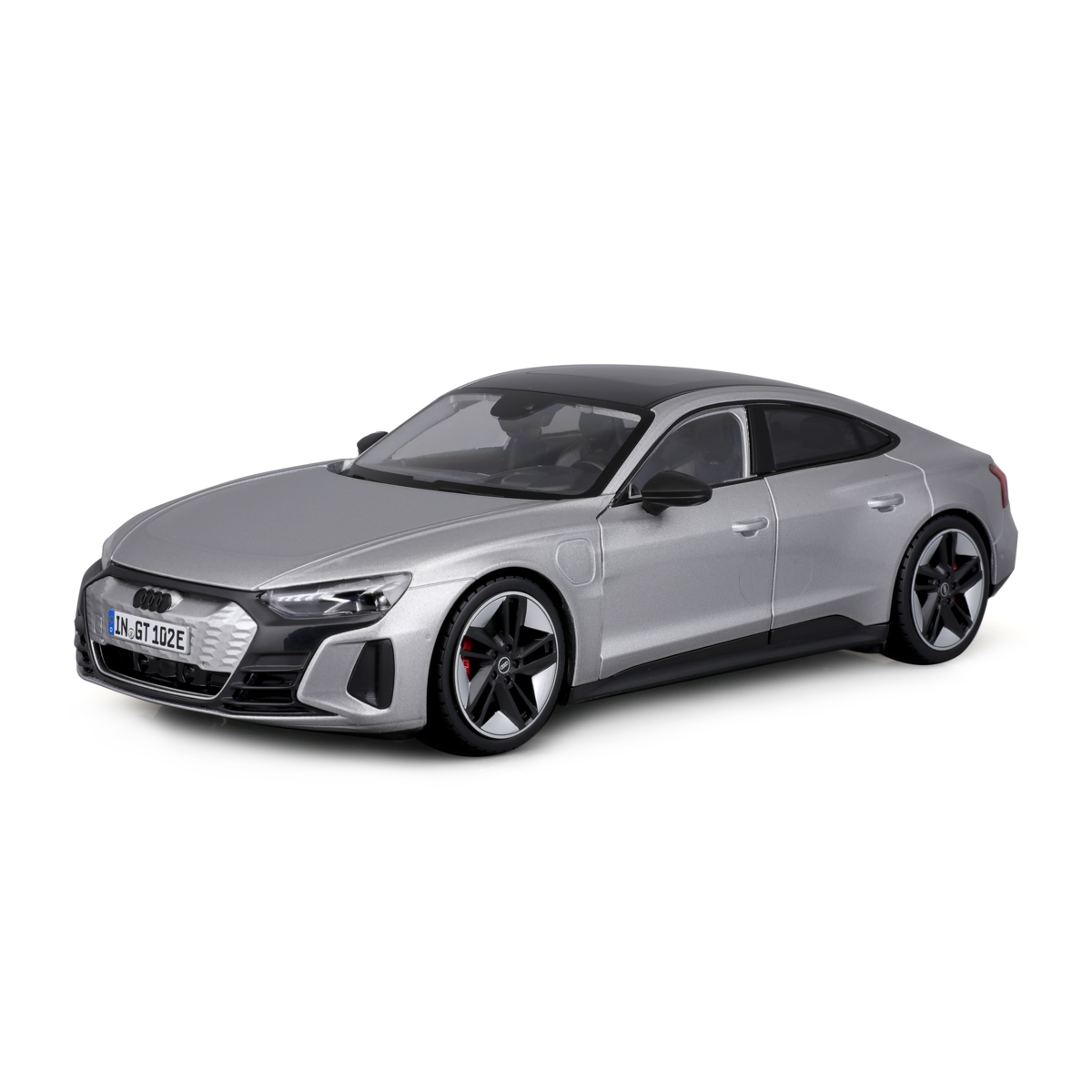 Bburago - Auta HOBBY, 2022 Audi RS e-tron GT, stříbrná, 1:18