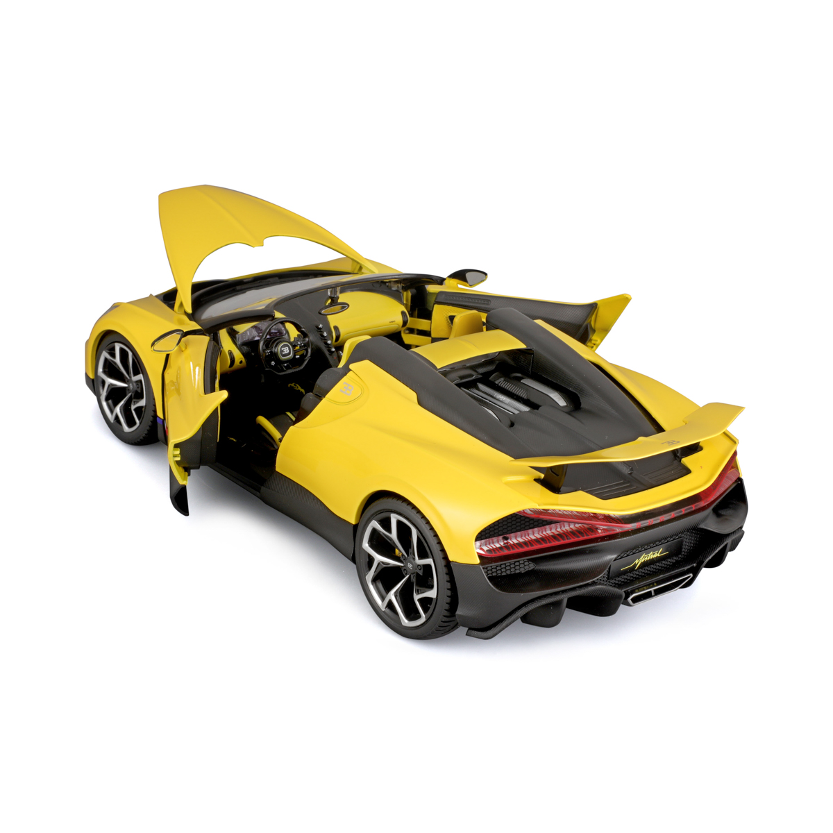 Bburago - Auta HOBBY, Bugatti Mistral, žlutá, 1:18