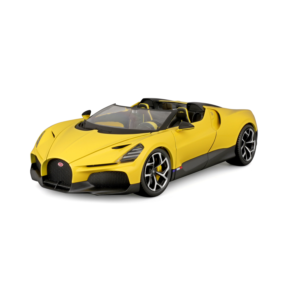 Bburago - Auta HOBBY, Bugatti Mistral, žlutá, 1:18