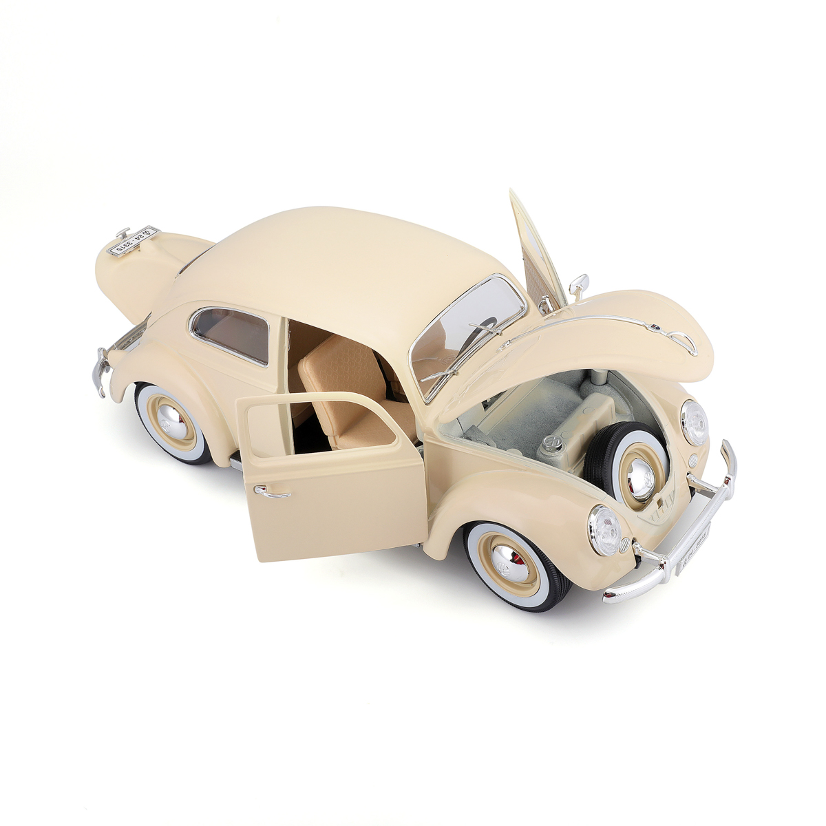 Bburago - Auta HOBBY- Volkswagen Käfer Beetle 1955, béžová, 1:18