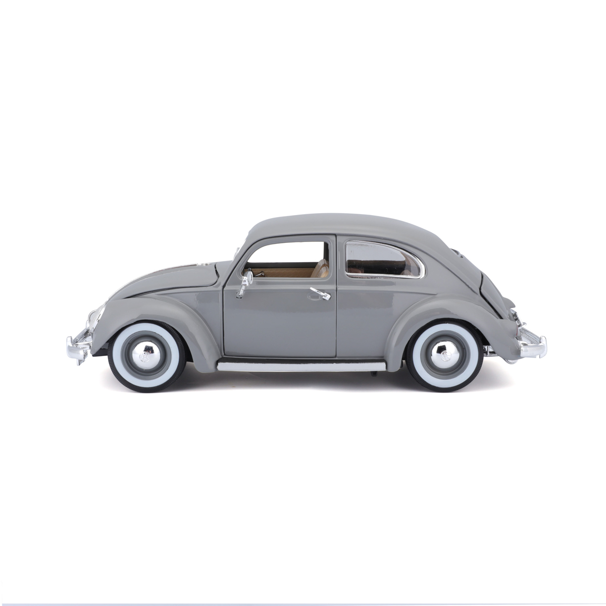 Bburago - Auta HOBBY- Volkswagen Käfer Beetle 1955, šedá, 1:18