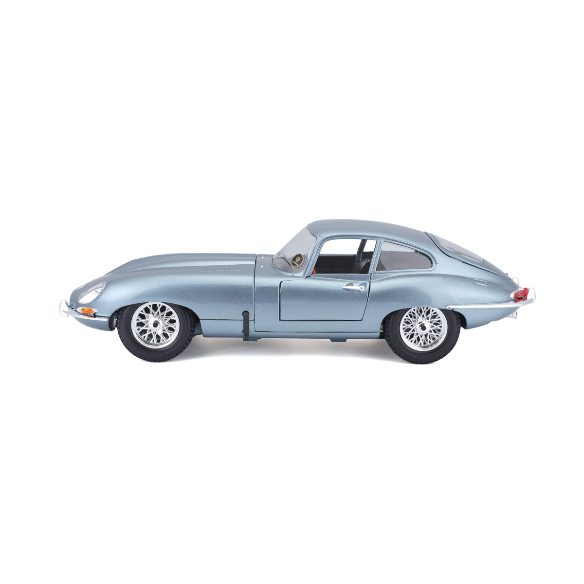 Bburago - Auta HOBBY- Jaguar E-type Coupe, metalic modrá, 1:18
