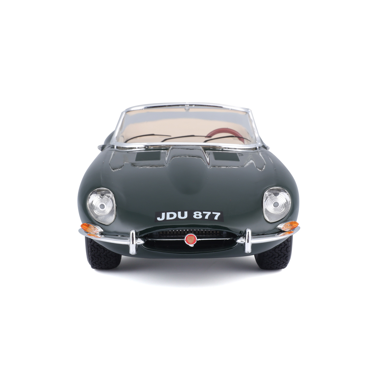 Bburago - Auta HOBBY- Jaguar E-type Cabriolet, zelená, 1:18
