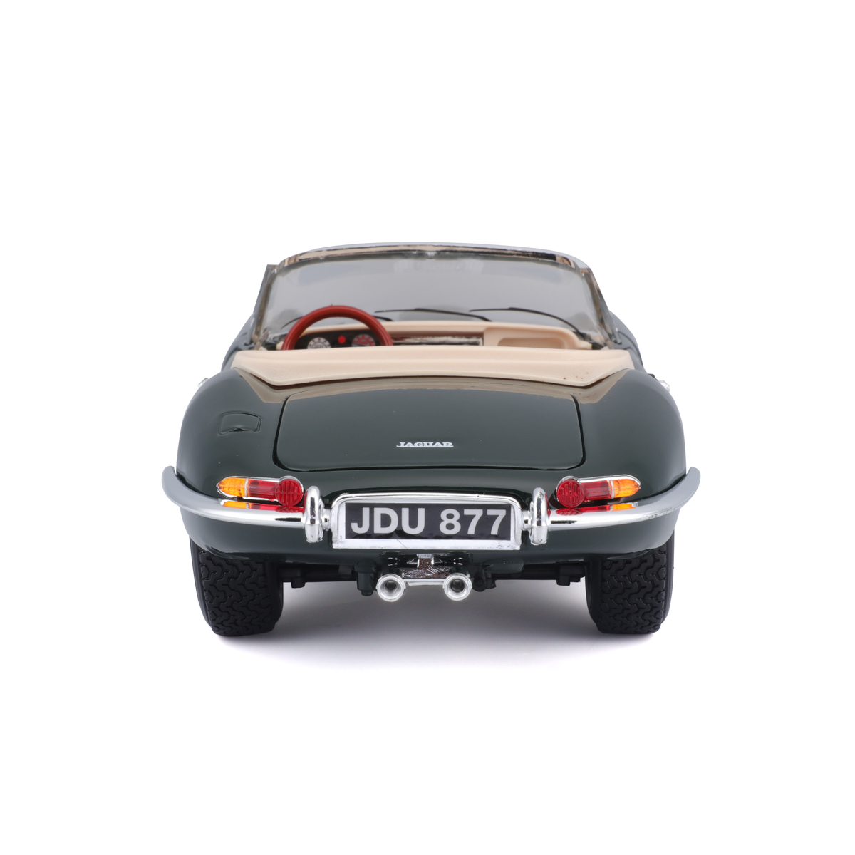 Bburago - Auta HOBBY- Jaguar E-type Cabriolet, zelená, 1:18