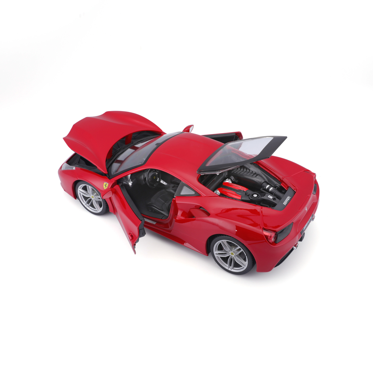 Bburago - RACE+PLAY, Ferrari 488 GTB, červená, 1:18
