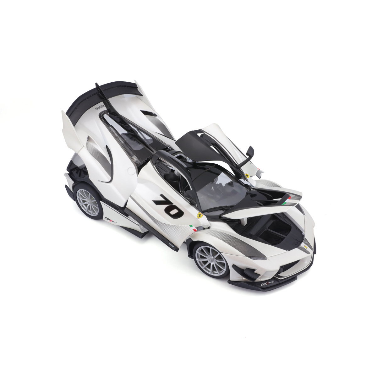 Bburago - RACE+PLAY, Ferrari FXX-K EVO, bílá-černá, 1:18