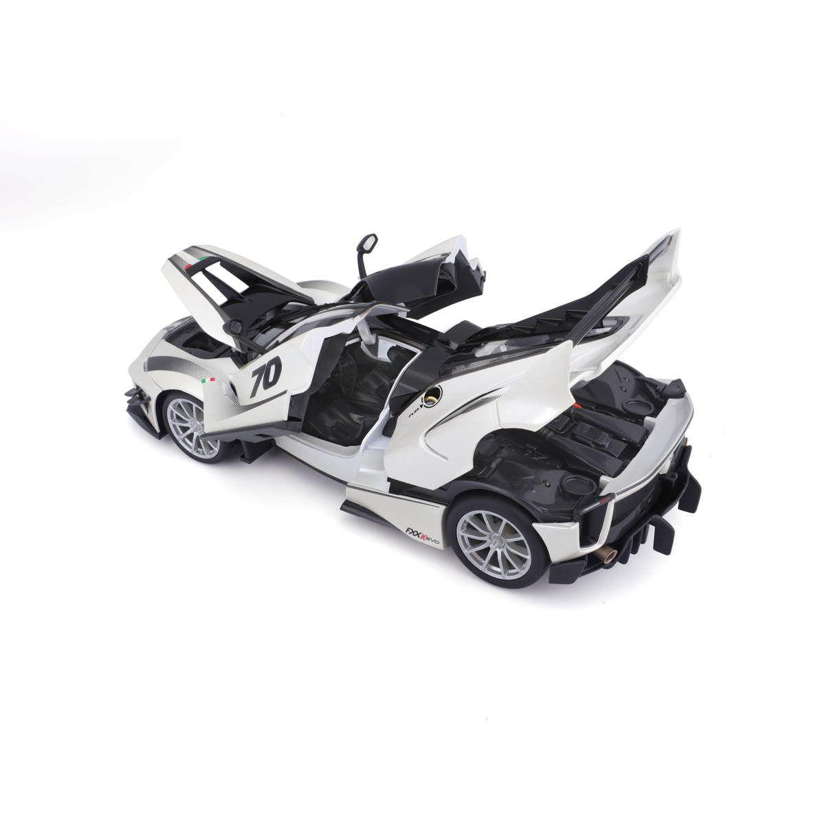 Bburago - RACE+PLAY, Ferrari FXX-K EVO, bílá-černá, 1:18