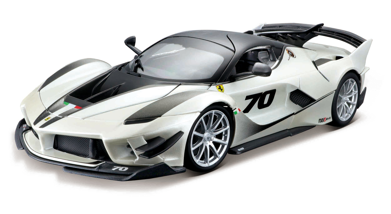 Bburago - RACE+PLAY, Ferrari FXX-K EVO, bílá-černá, 1:18