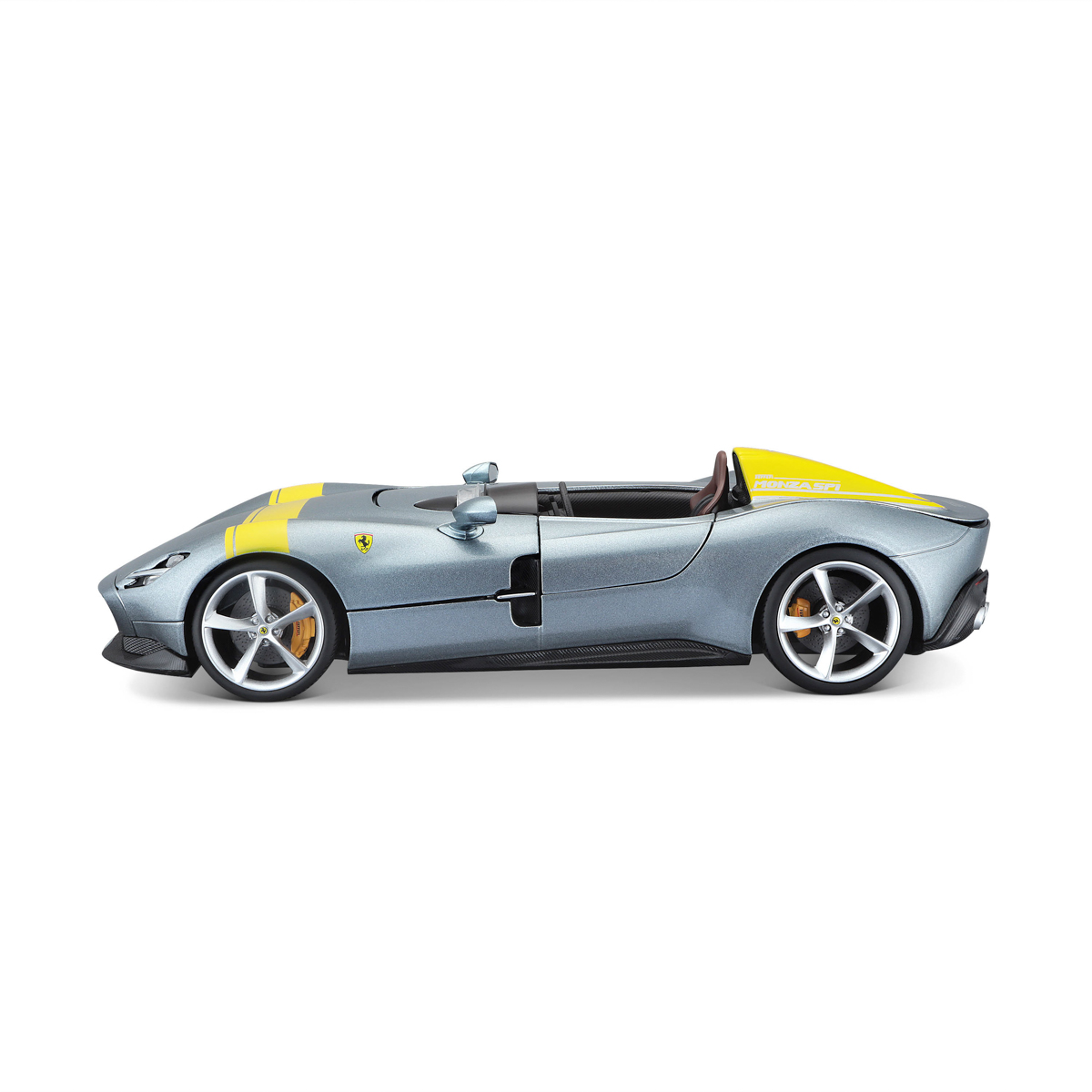 Bburago - RACE+PLAY, Ferrari Monza SP1, stříbrná, 1:18