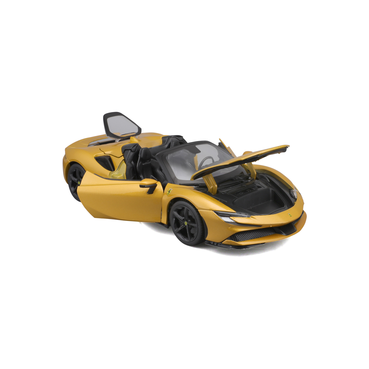Bburago - RACE+PLAY, Ferrari SF90 Spider, zlatá, 1:18