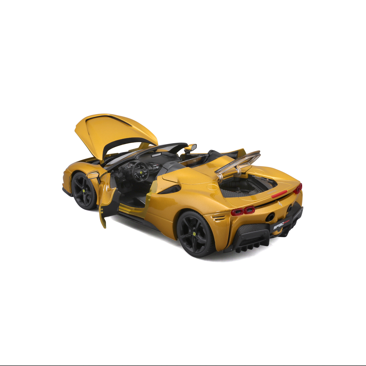 Bburago - RACE+PLAY, Ferrari SF90 Spider, zlatá, 1:18