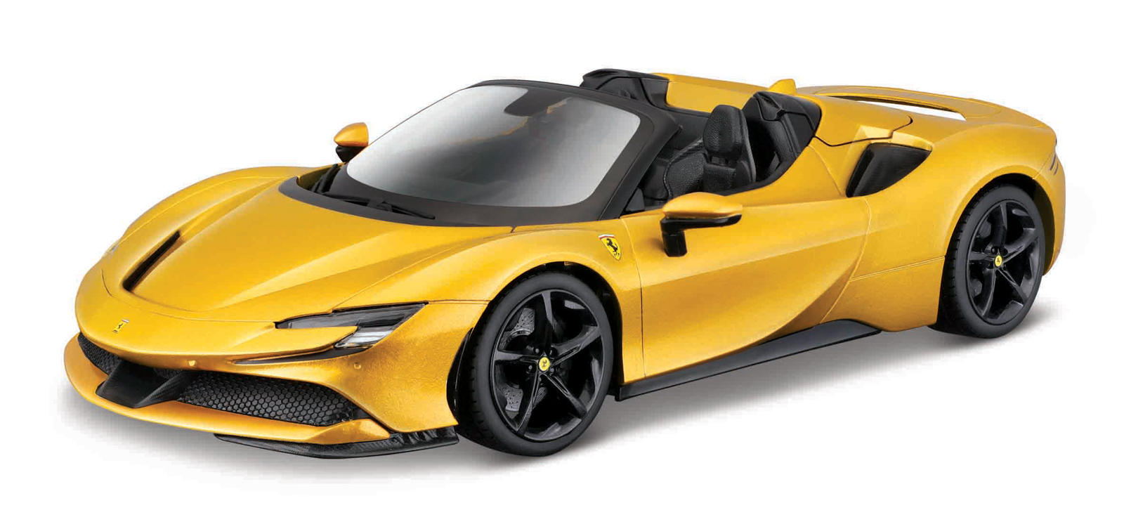 Bburago - RACE+PLAY, Ferrari SF90 Spider, zlatá, 1:18