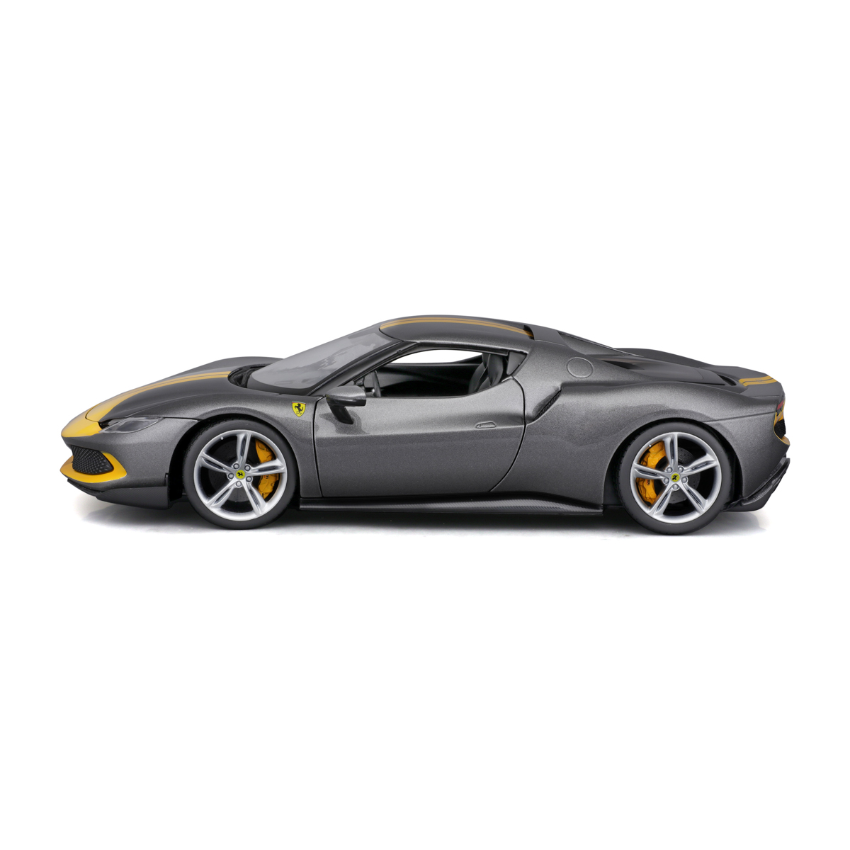 Bburago - RACE+PLAY, Ferrari 296 GTB ASSETTO FIORANO, šedá metalíza, 1:18