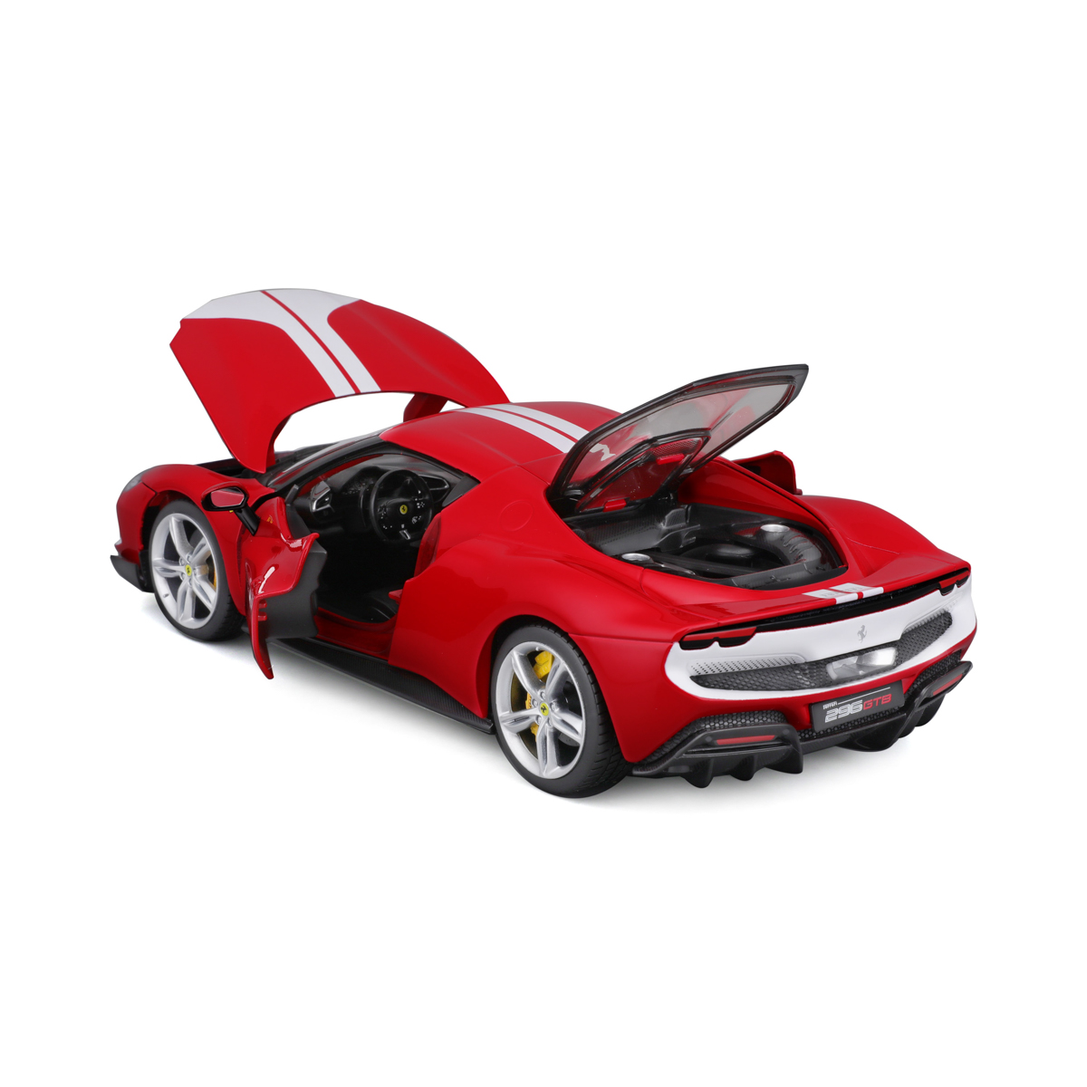 Bburago - RACE+PLAY, Ferrari 296 GTB ASSETTO FIORANO, červená, 1:18
