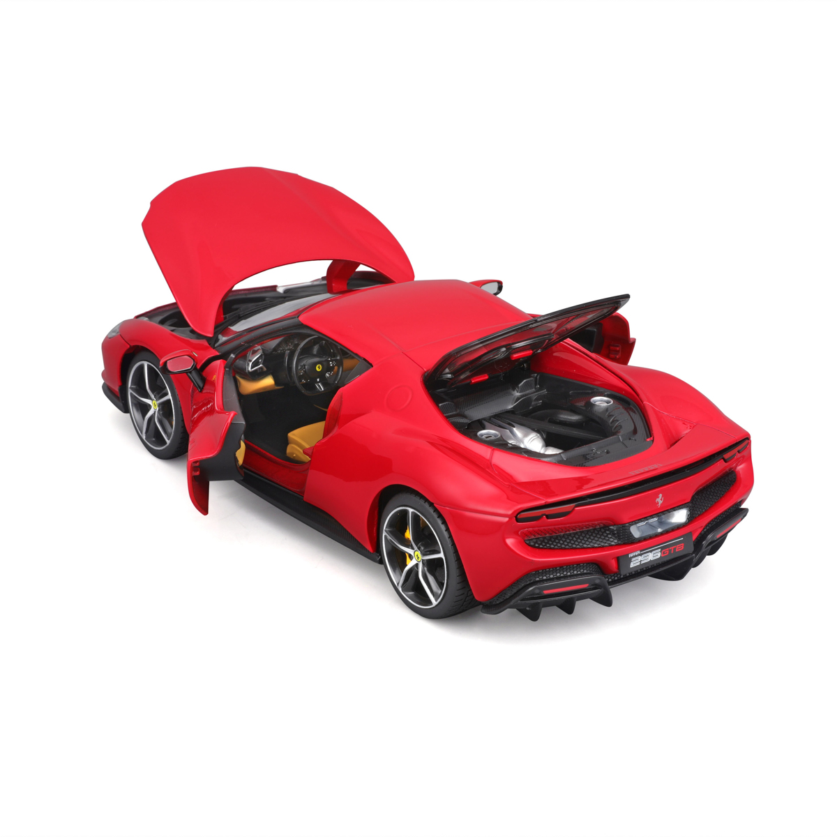 Bburago - RACE+PLAY, Ferrari 296 GTB, červená, 1:18