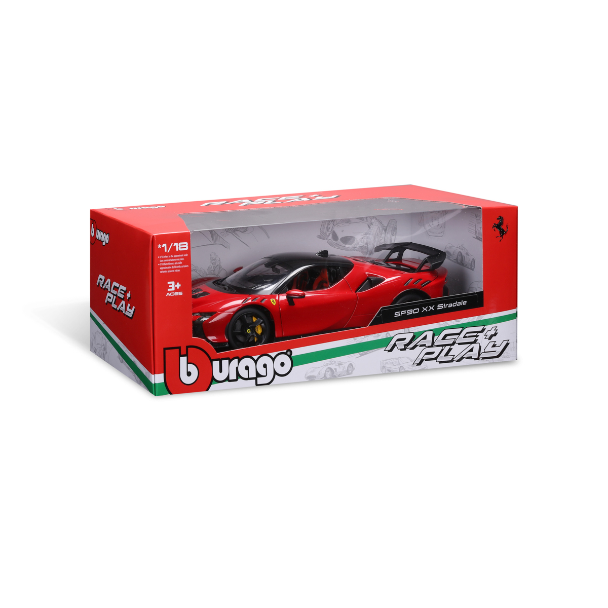 Bburago - RACE+PLAY, Ferrari SF90 XX STRADALE, 1:18