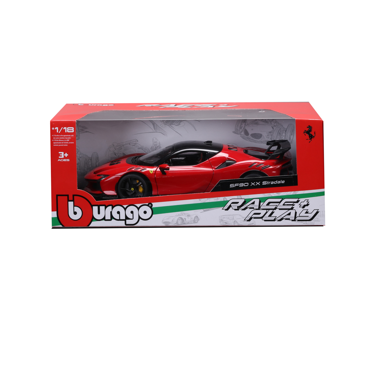 Bburago - RACE+PLAY, Ferrari SF90 XX STRADALE, 1:18