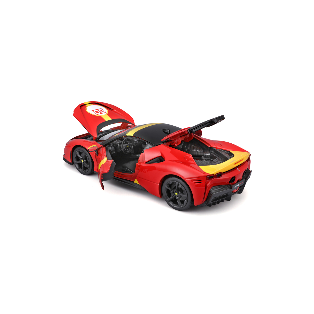 Bburago - RACE+PLAY, Ferrari SF90 STRADALE ASSETTO FIORANO, červená 1:18
