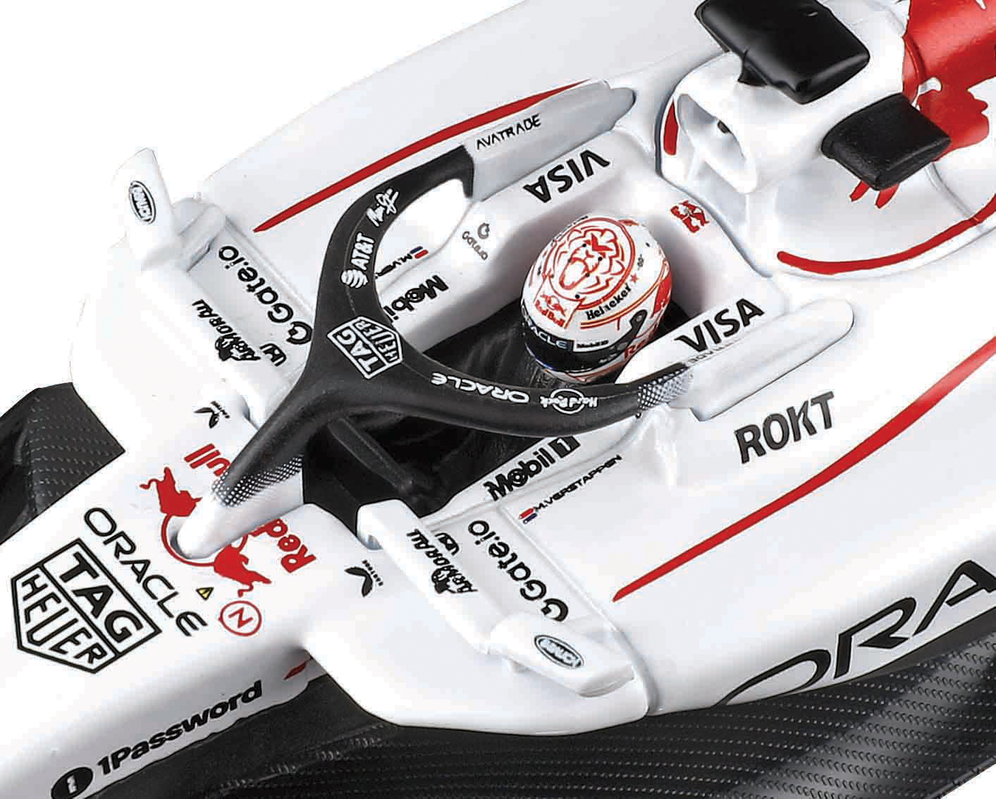 Bburago – RACE Formule F1 Oracle Red Bull Racing RB21 (2025) s helmou, #1 Max Verstappen, 1:18