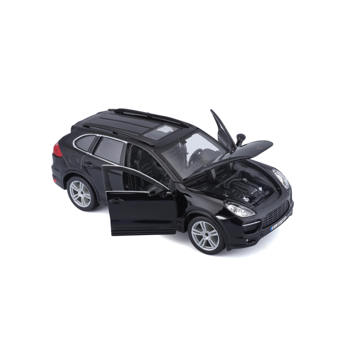 Bburago - Auta HOBBY, Porsche Cayenne Turbo, černá, 1:24