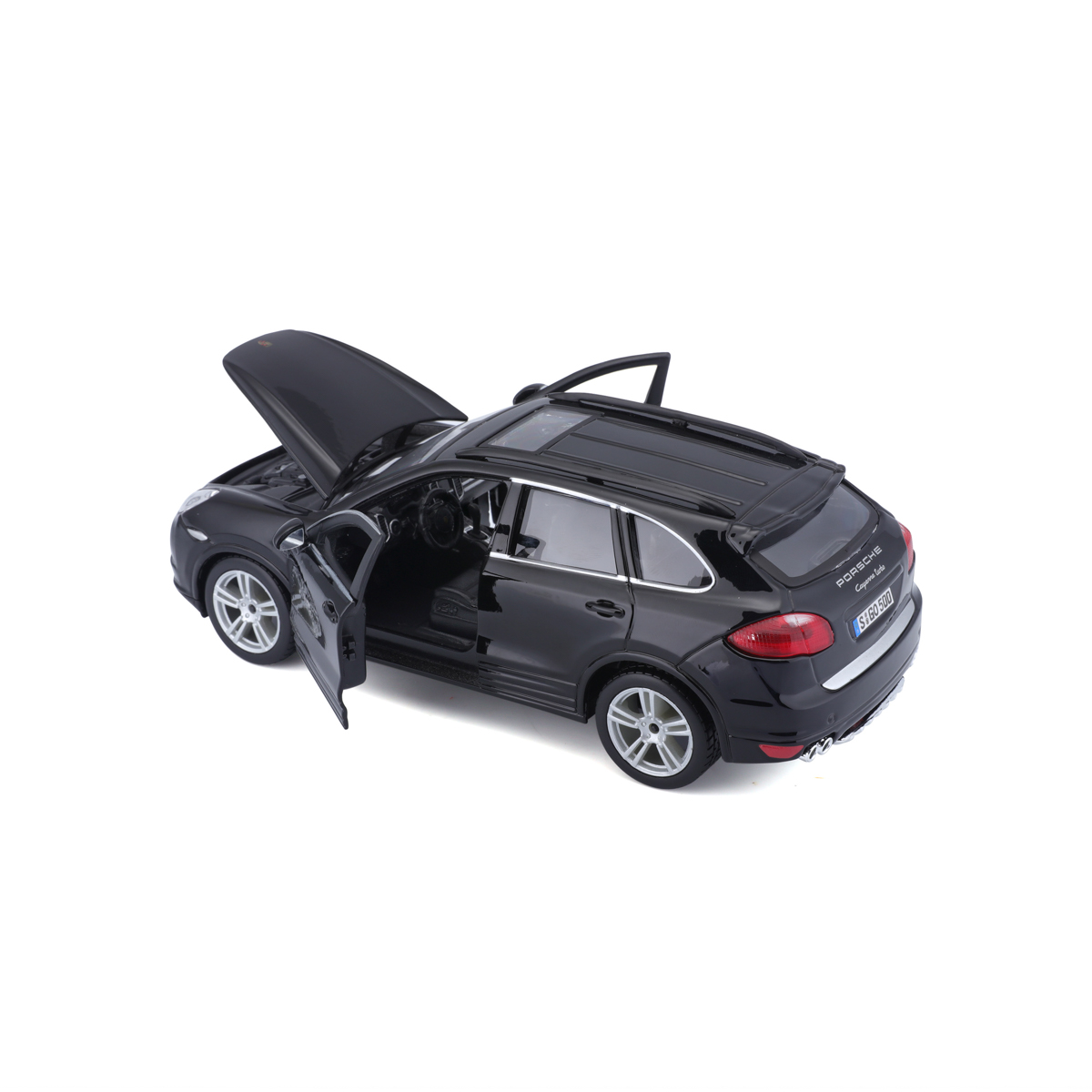 Bburago - Auta HOBBY, Porsche Cayenne Turbo, černá, 1:24
