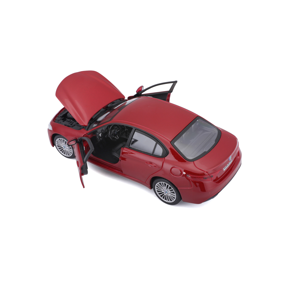 Bburago - Auta HOBBY, Alfa Romeo Giulia, červená metalíza, 1:24
