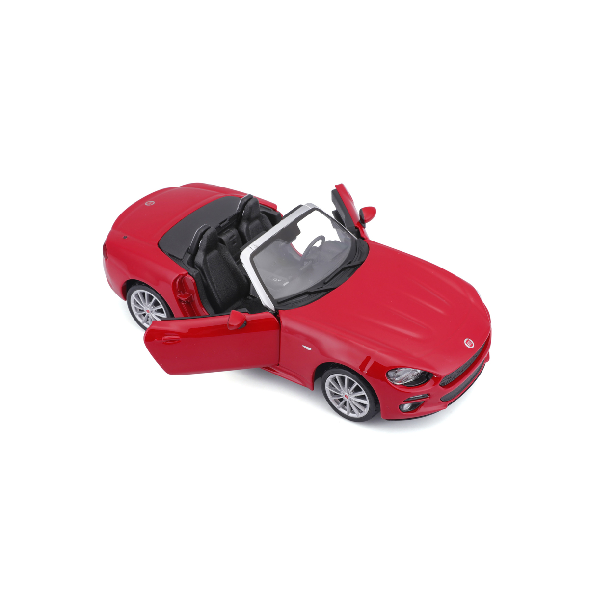 Bburago - Auta HOBBY, Fiat 124 Spider, červená, 1:24