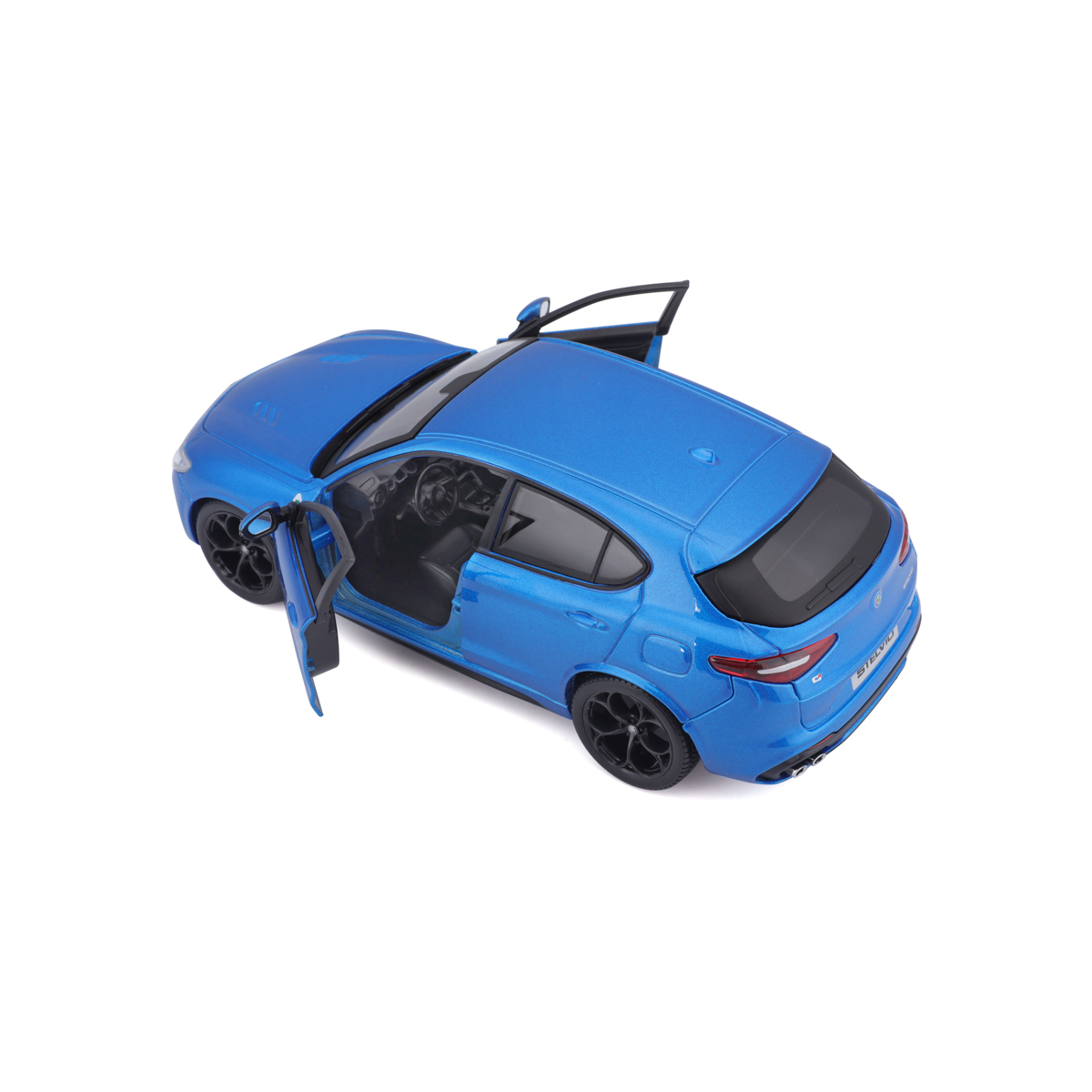 Bburago - Auta HOBBY, Alfa Romeo Stelvio, modrá metalíza, 1:24