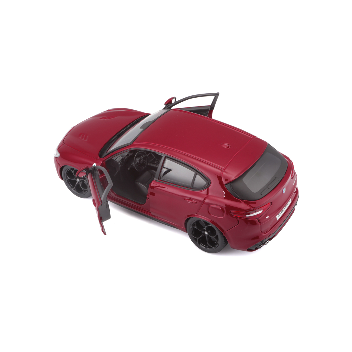 Bburago - Auta HOBBY, Alfa Romeo Stelvio, červená metalíza, 1:24
