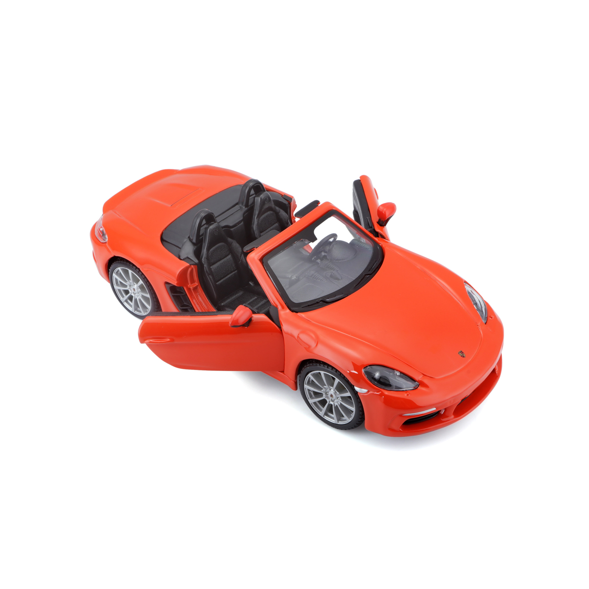 Bburago - Auta HOBBY, Porsche 718 Boxster, oranžová, 1:24