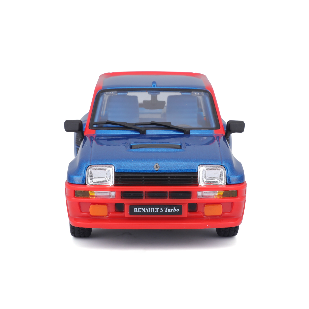 Bburago - Auta HOBBY, Renault 5 Turbo, modrá metalíza-červená, 1:24